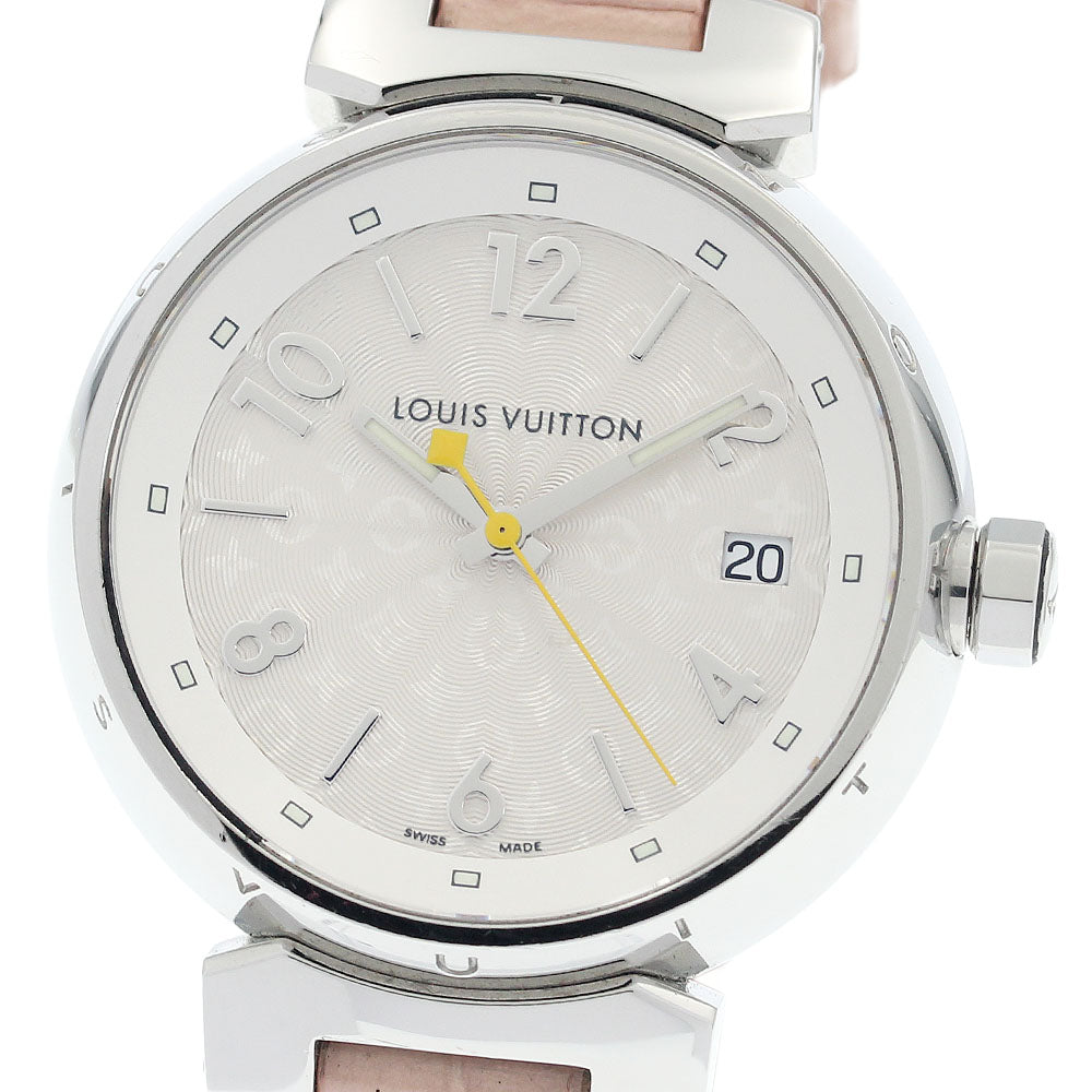 LOUIS VUITTON Tambour Hologram Q1313 Date Silver Dial Quartz Ladies Watch_944120