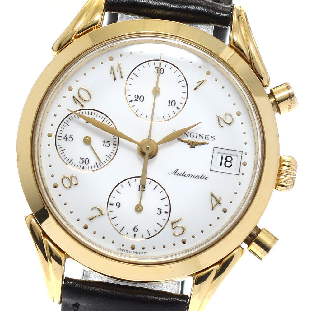 LONGINES L4.642.2 Date Chronograph white Dial Automatic Men's Watch_944127