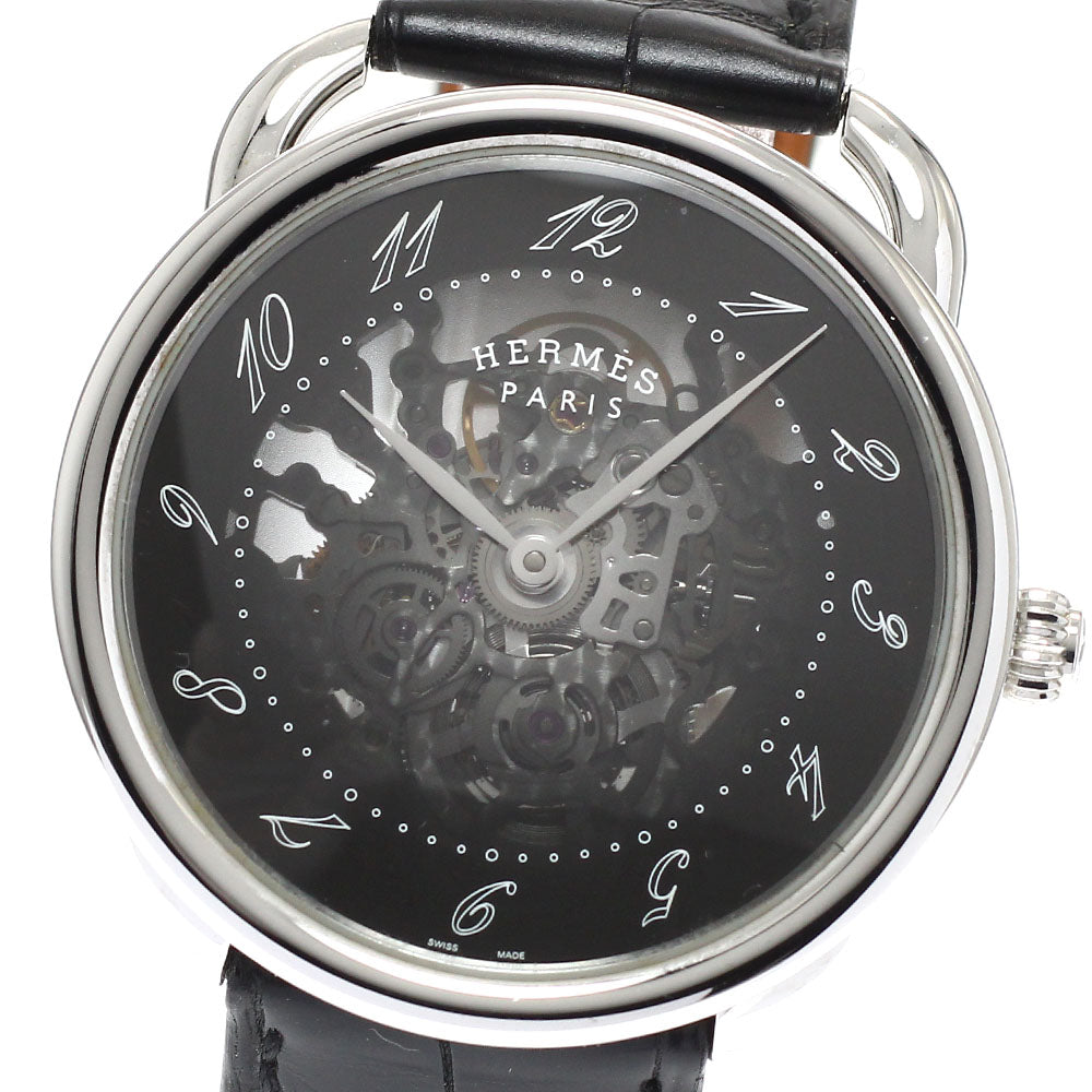 HERMES Arceau scalet AR2.710 Black / skeleton Dial Automatic Men's Watch_944132