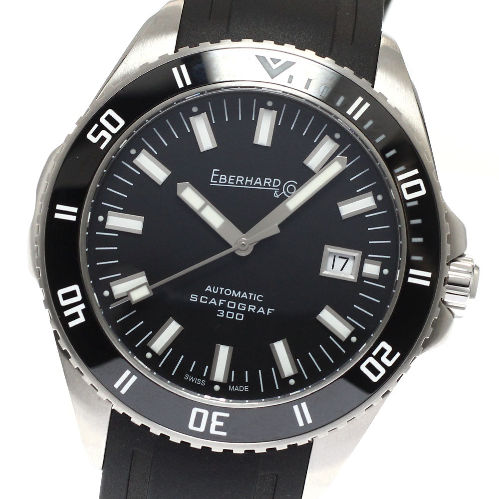 EBERHARD scarf graph 300 41034.04CU Date black Dial Automatic Men's Watch_944139