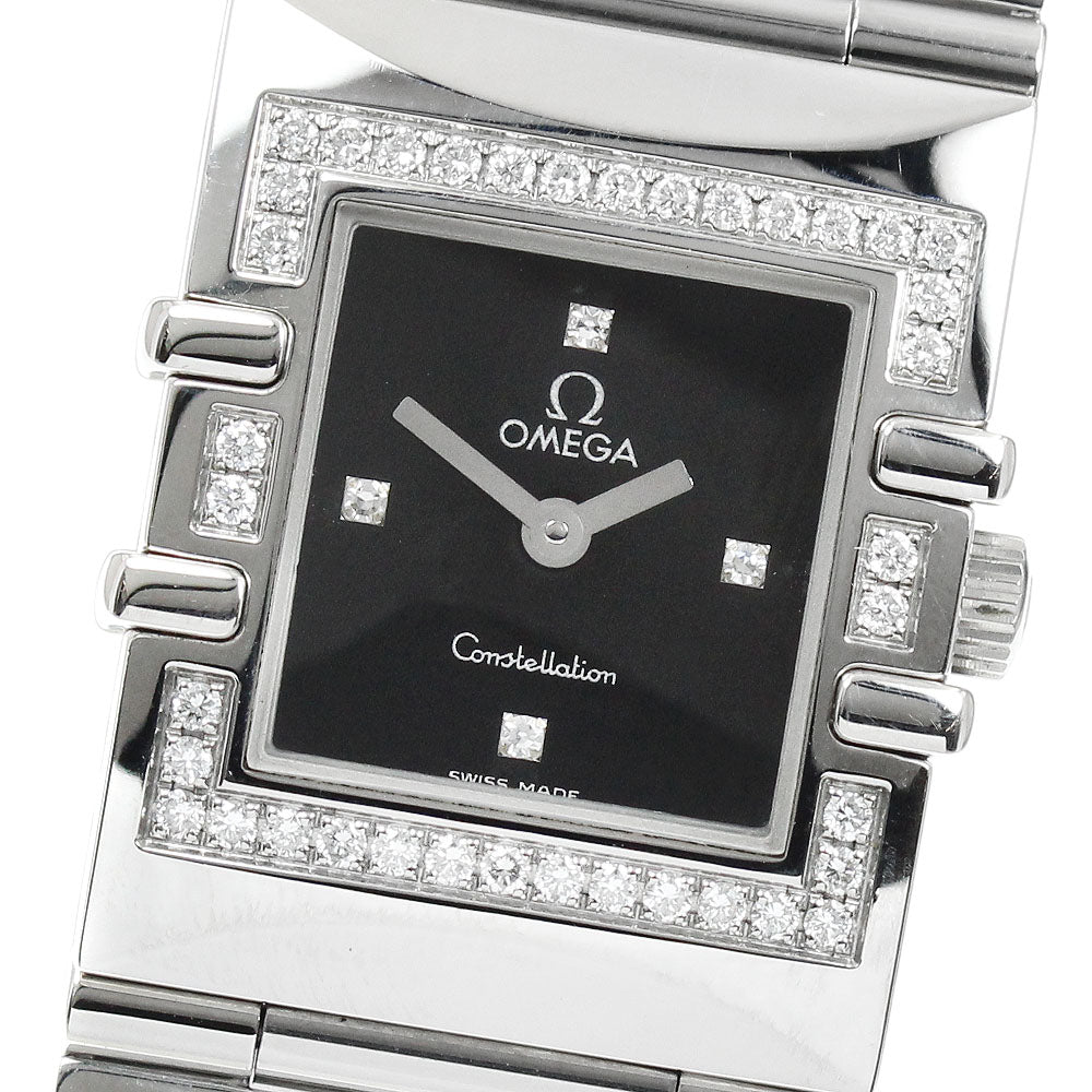 OMEGA Constellation Carre Quadra 1528.46 4P diamond bezel Quartz Ladies_944155