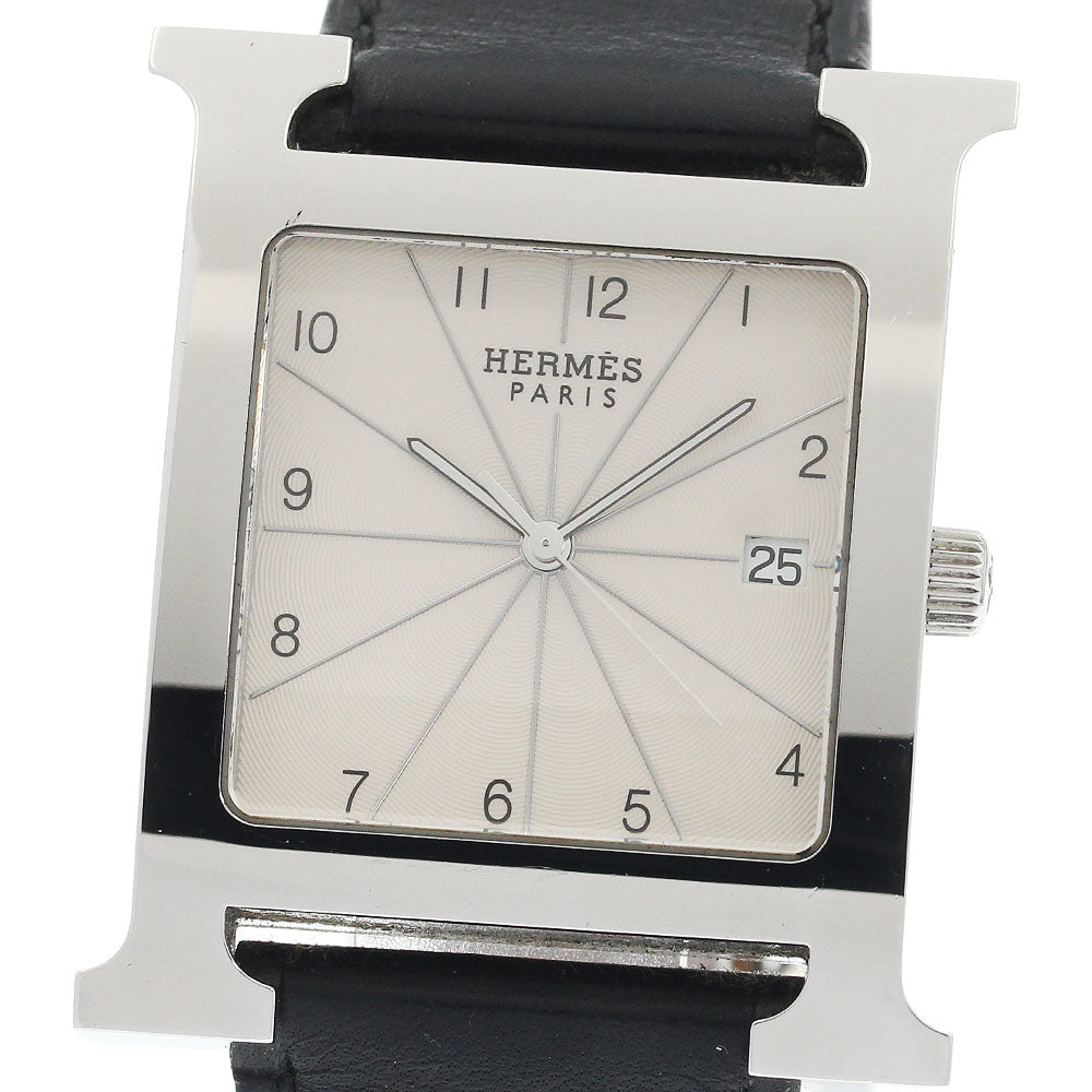 HERMES H watch HH1.810 Date beige Dial Quartz Men's Watch_944156