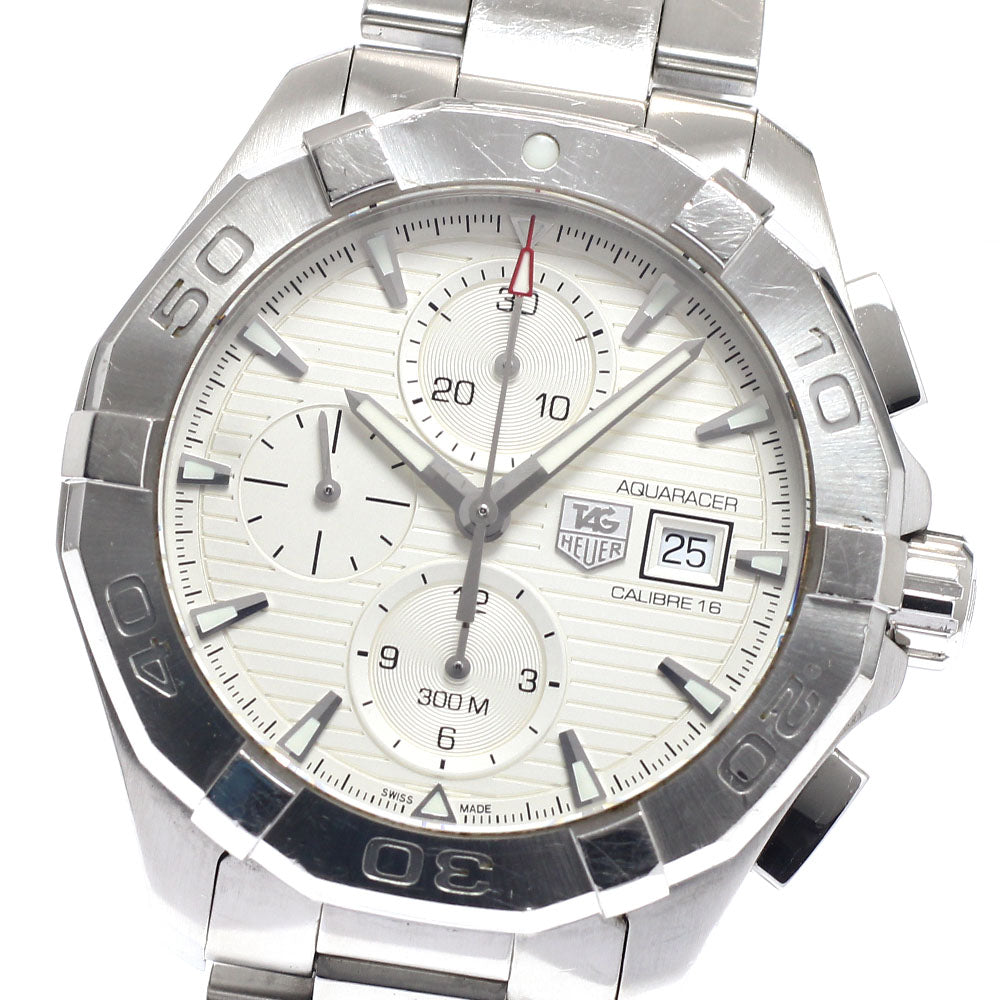 TAG HEUER Aqua racer CAY2111 Chronograph Silver Dial Automatic Men's Watch_944160