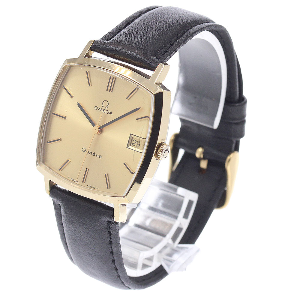 OMEGA Geneve 132.0052 Date Cal.1030 Gold Dial Hand Winding Men's Watch_944261