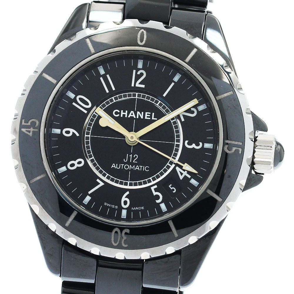 CHANEL J12 H0685 Black Ceramic 38MM Date black Dial Automatic Men's Watch_944355