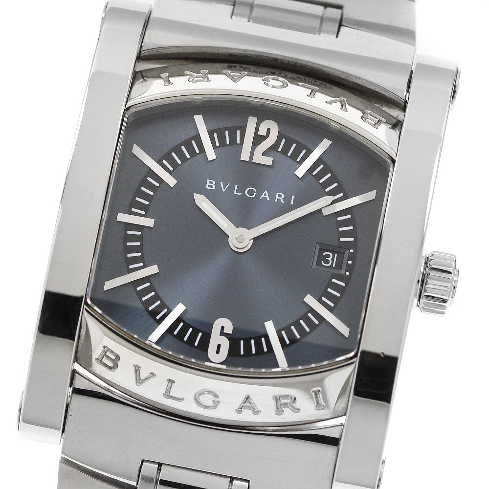 BVLGARI Assioma AA39S Date Blue gray Dial Quartz Boy's Watch_944368