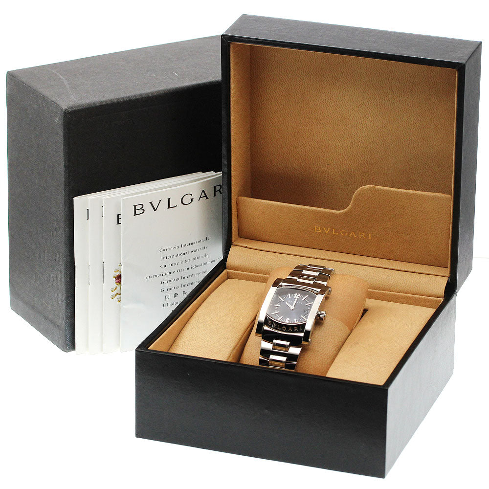 BVLGARI Assioma AA39S Date Blue gray Dial Quartz Boy's Watch_944368