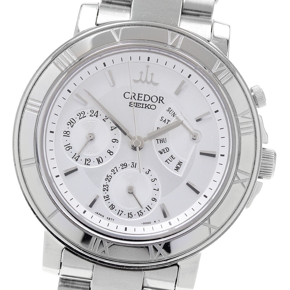SEIKO CREDOR GCBG999/4S77-0020 Day-Date Retrograde Silver Dial Automatic Men's Watch_944383