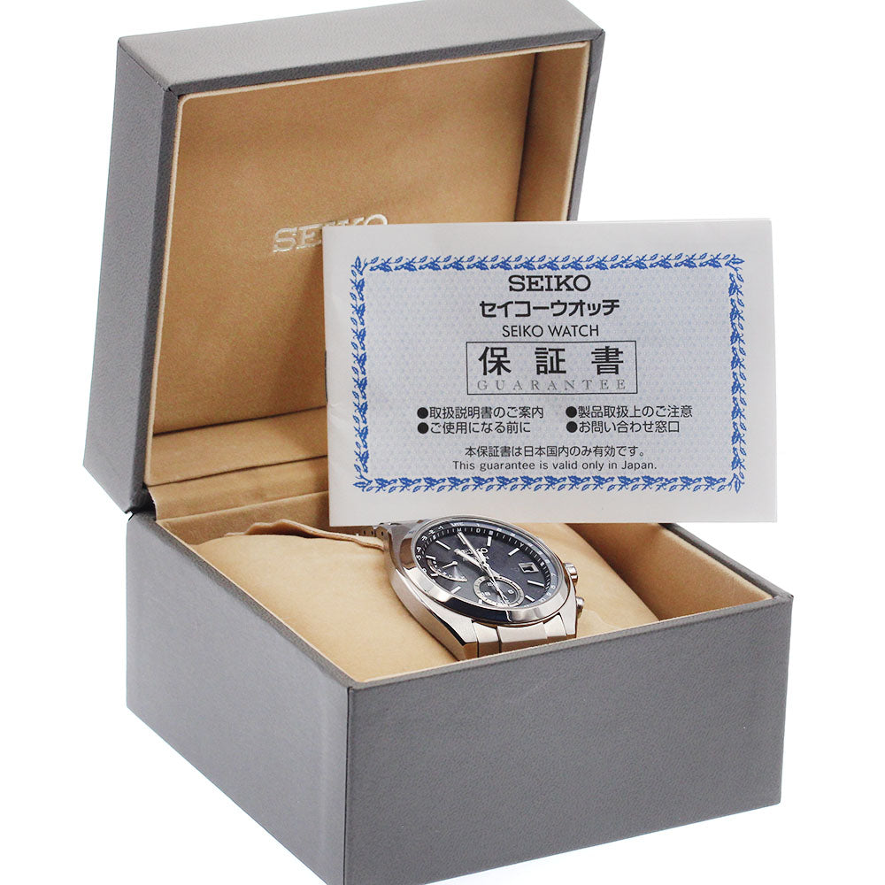 SEIKO Astron SBXY015/8B63-0BA0 Black Dial Solar Powered Radio Men's Watch_944422