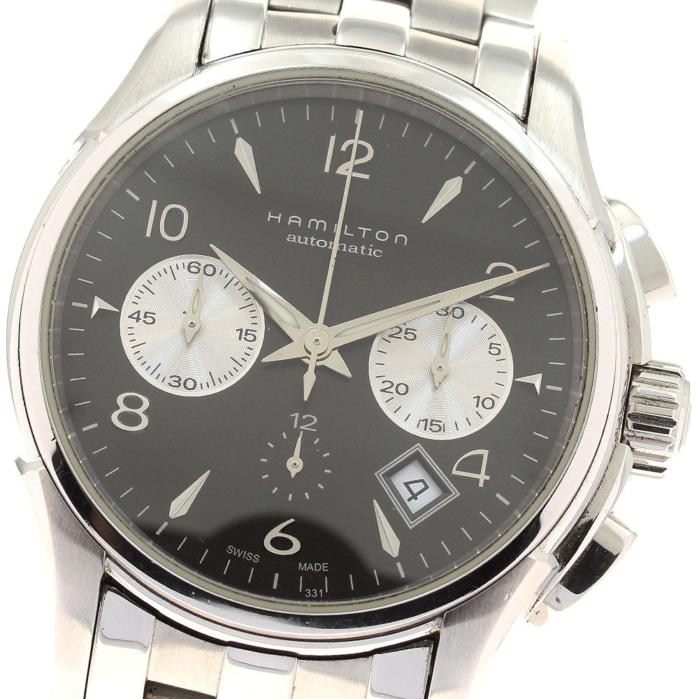 HAMILTON Jazz master H326560 Chronograph Date Black Dial Automatic Men's _944443