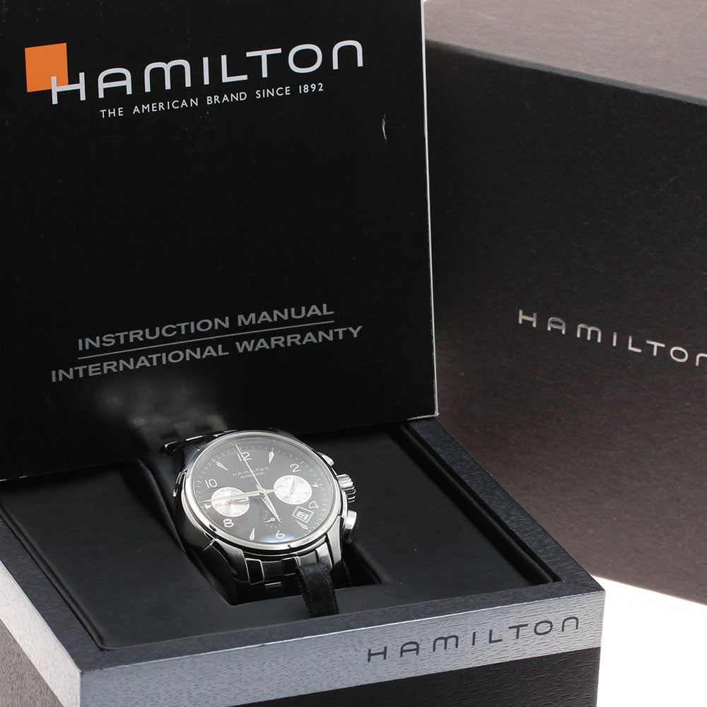 HAMILTON Jazz master H326560 Chronograph Date Black Dial Automatic Men's _944443