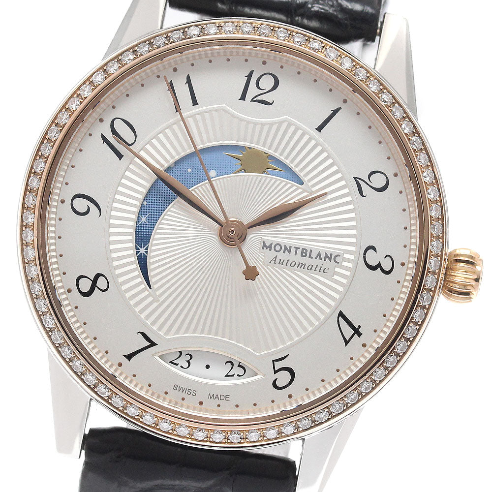 MONTBLANC Boheme 112499 moon phase diamond bezel Silver Dial Automatic Ladies Watch_944472