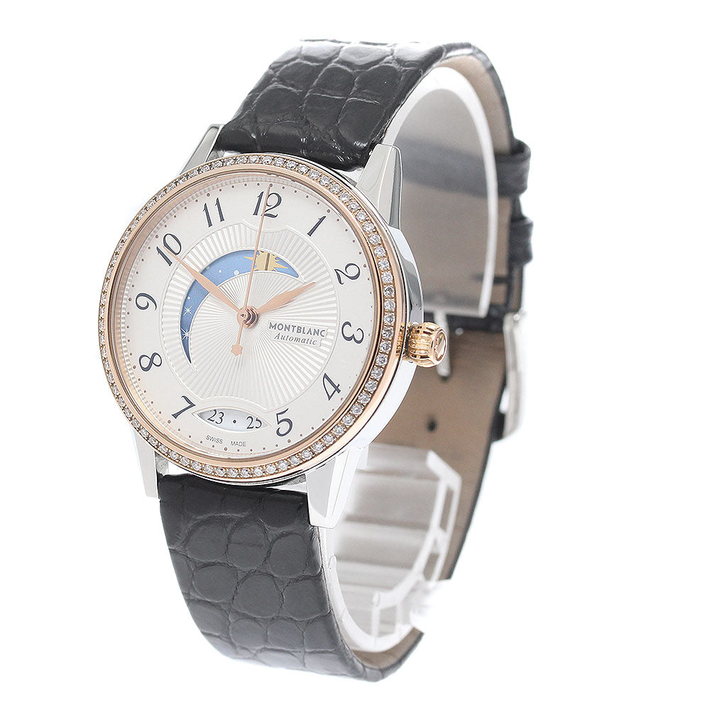 MONTBLANC Boheme 112499 moon phase diamond bezel Silver Dial Automatic Ladies Watch_944472