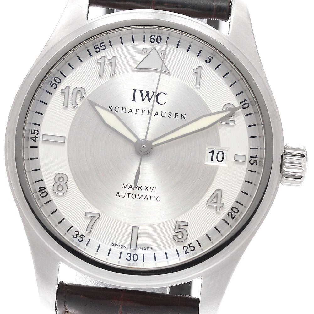 IWC SCHAFFHAUSEN Spitfire Mark XVI IW325502 Date Silver Dial Automatic Men's Watch_944481