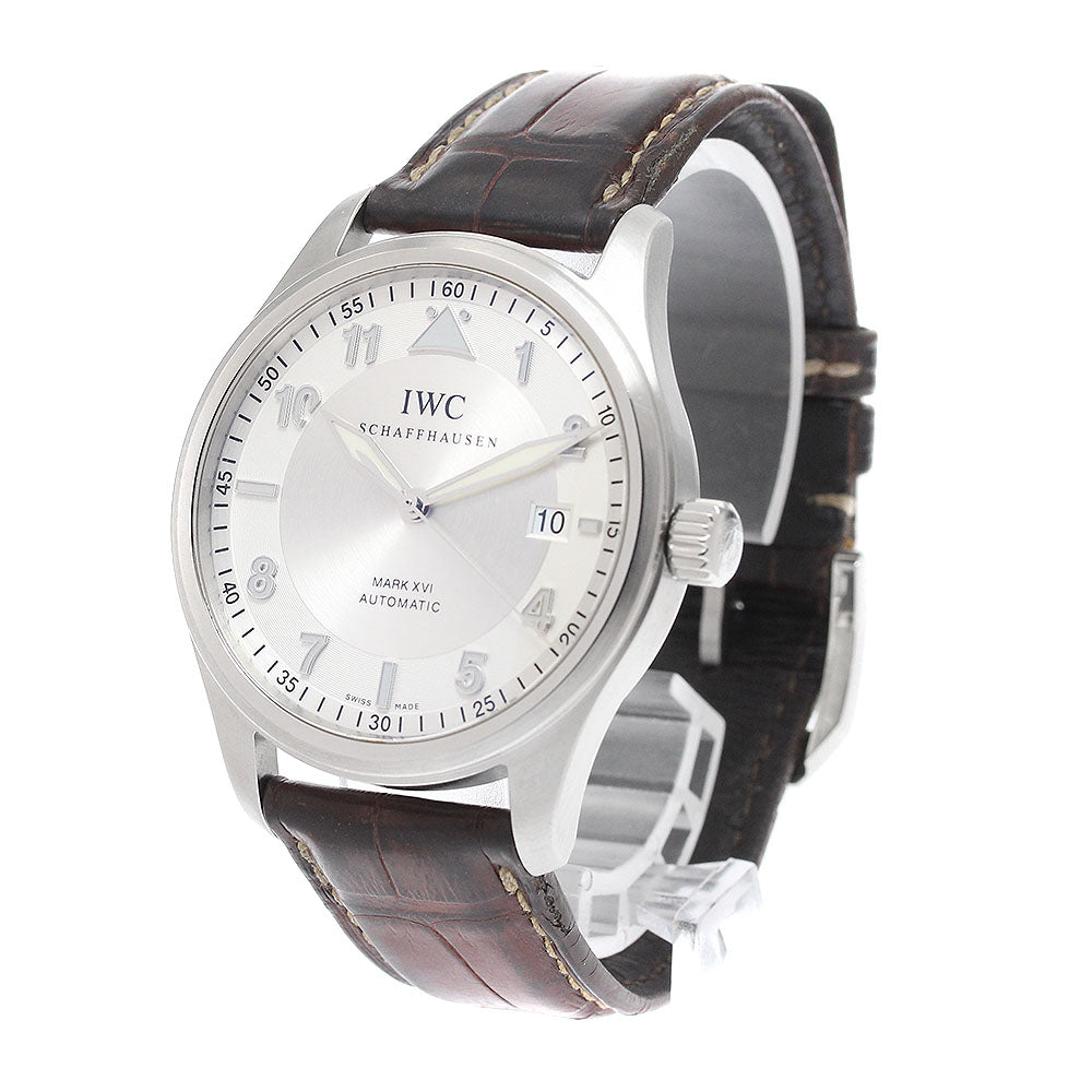 IWC SCHAFFHAUSEN Spitfire Mark XVI IW325502 Date Silver Dial Automatic Men's Watch_944481