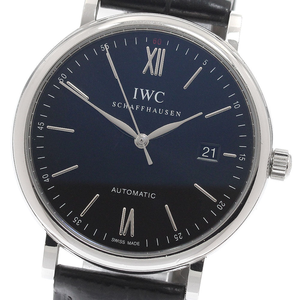 IWC SCHAFFHAUSEN Portofino IW356502 Date black Dial Automatic Men's Watch_944486