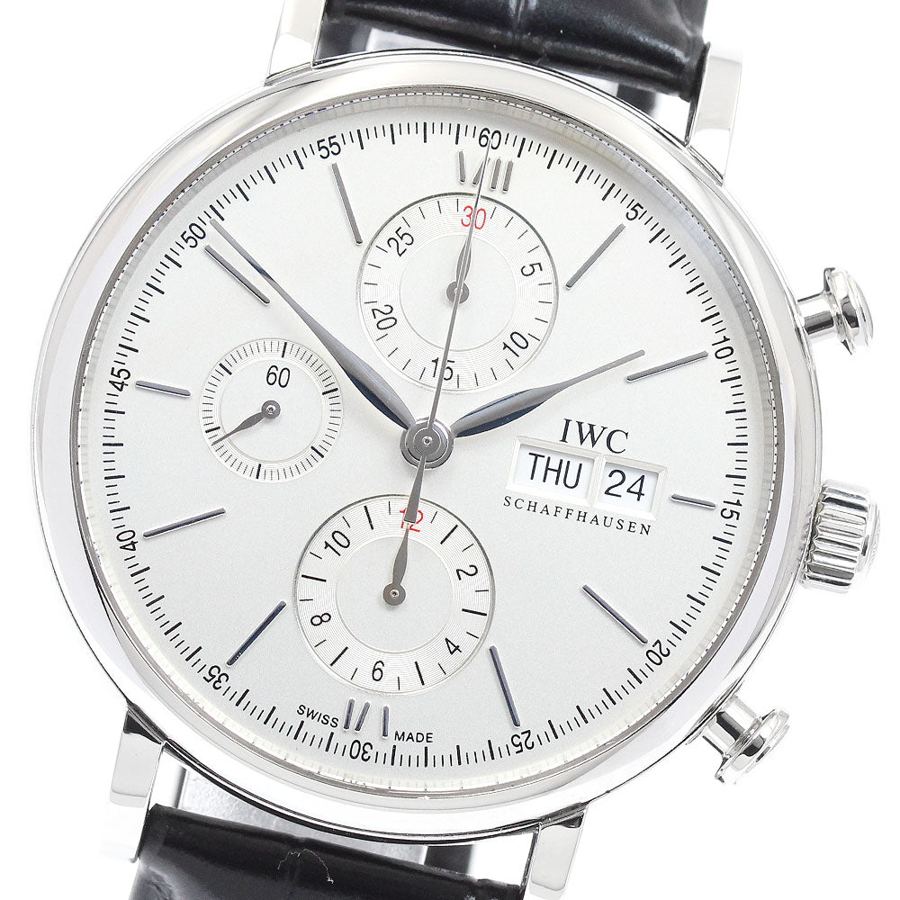IWC SCHAFFHAUSEN Portofino IW391007 Chronograph Silver Dial Automatic Men's Watch_944501