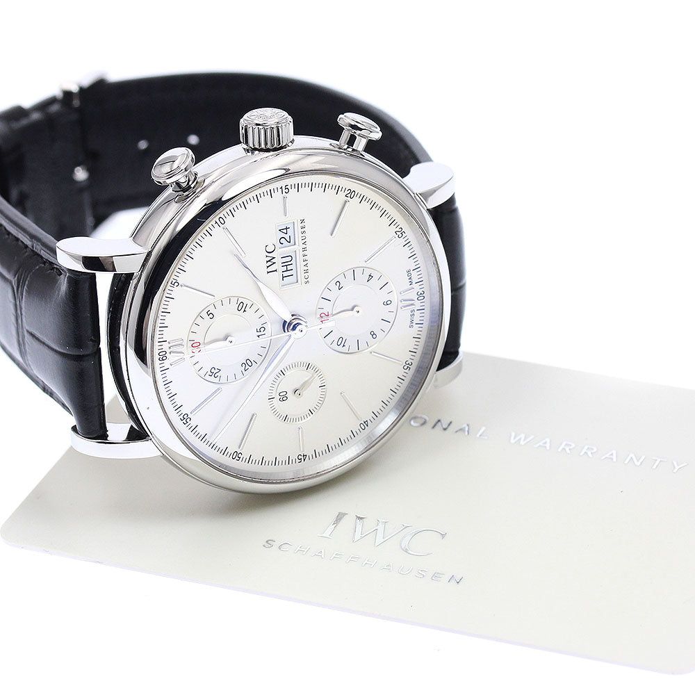 IWC SCHAFFHAUSEN Portofino IW391007 Chronograph Silver Dial Automatic Men's Watch_944501
