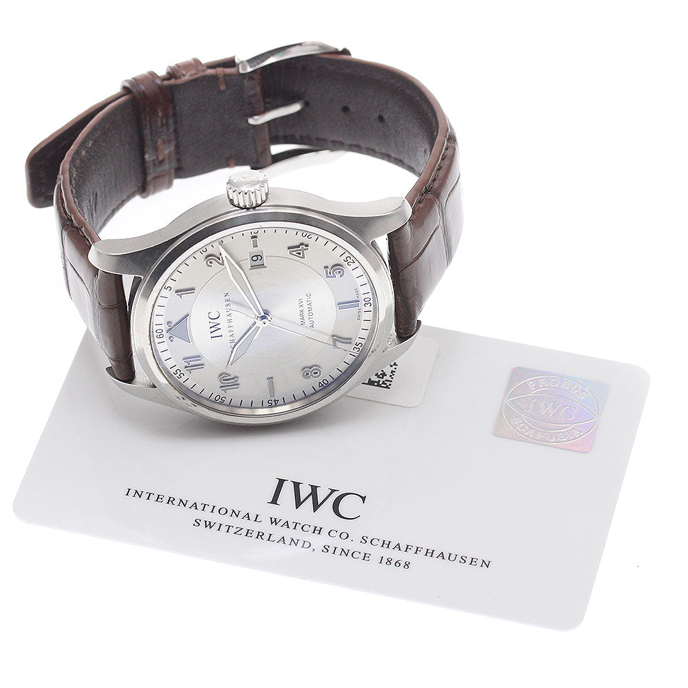 IWC SCHAFFHAUSEN Spitfire Mark XVI IW325502 Date Silver Dial Automatic Men's Watch_944524
