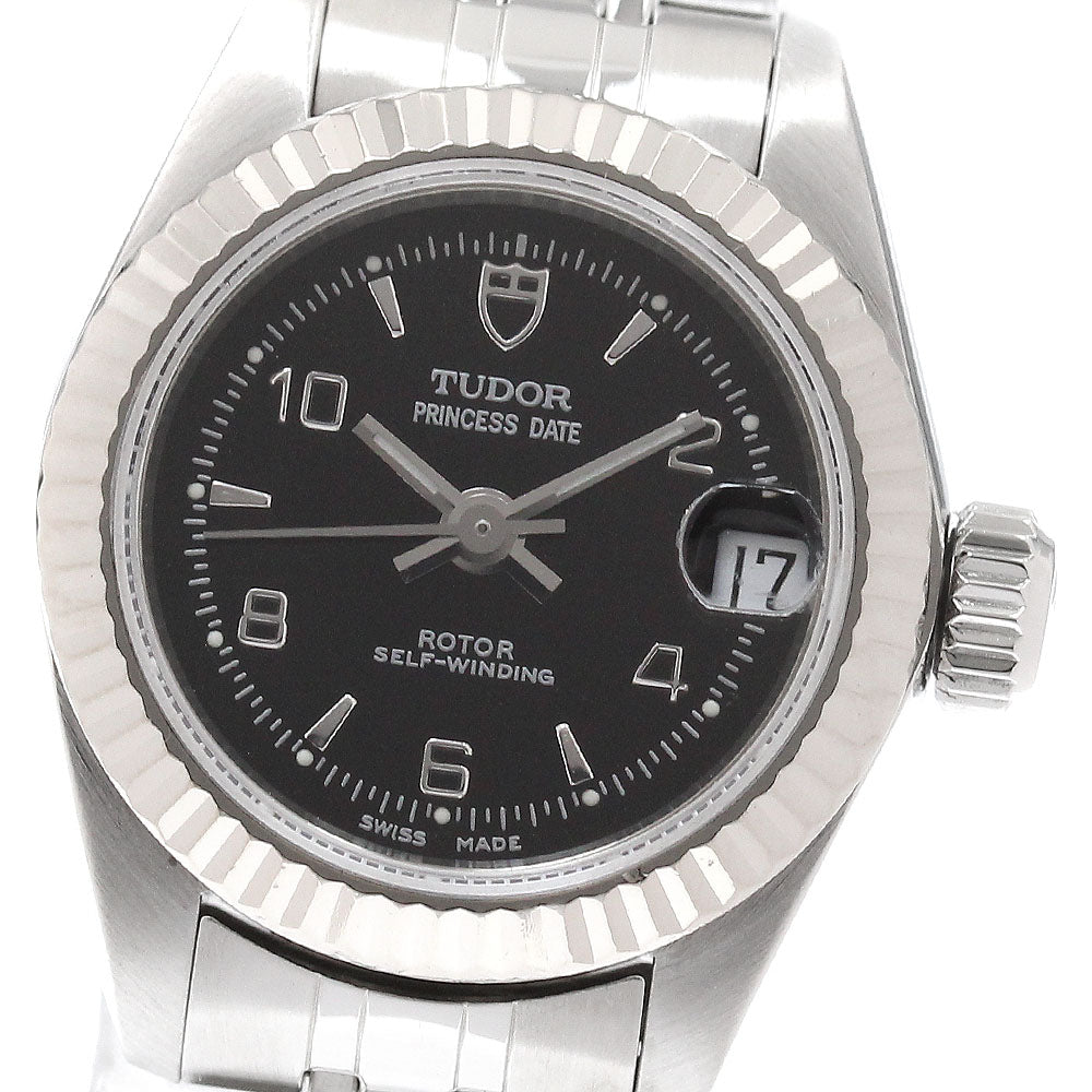 TUDOR Princess Date 92514 WG bezel Black Dial Automatic Ladies Watch_944527