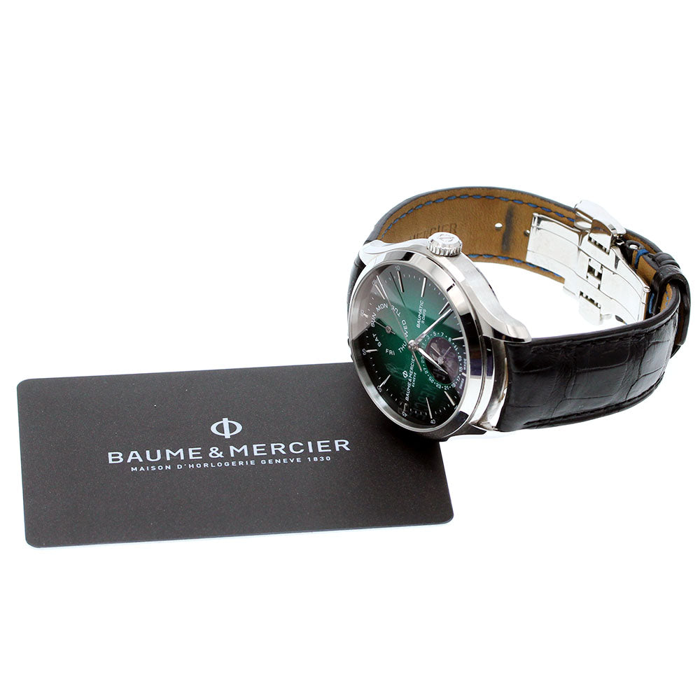 Baume & Mercier Clifton Bomatic M0A10654 Day Date Moon Phase Green gradient Dial Automatic Men's Watch_944532