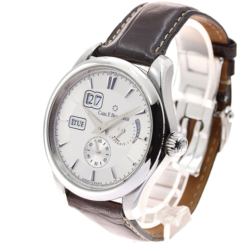 CARL F.BUCHERER Manero 10912.08 Day-Date Power Reserve Silver Dial Automatic Men's Watch_944592