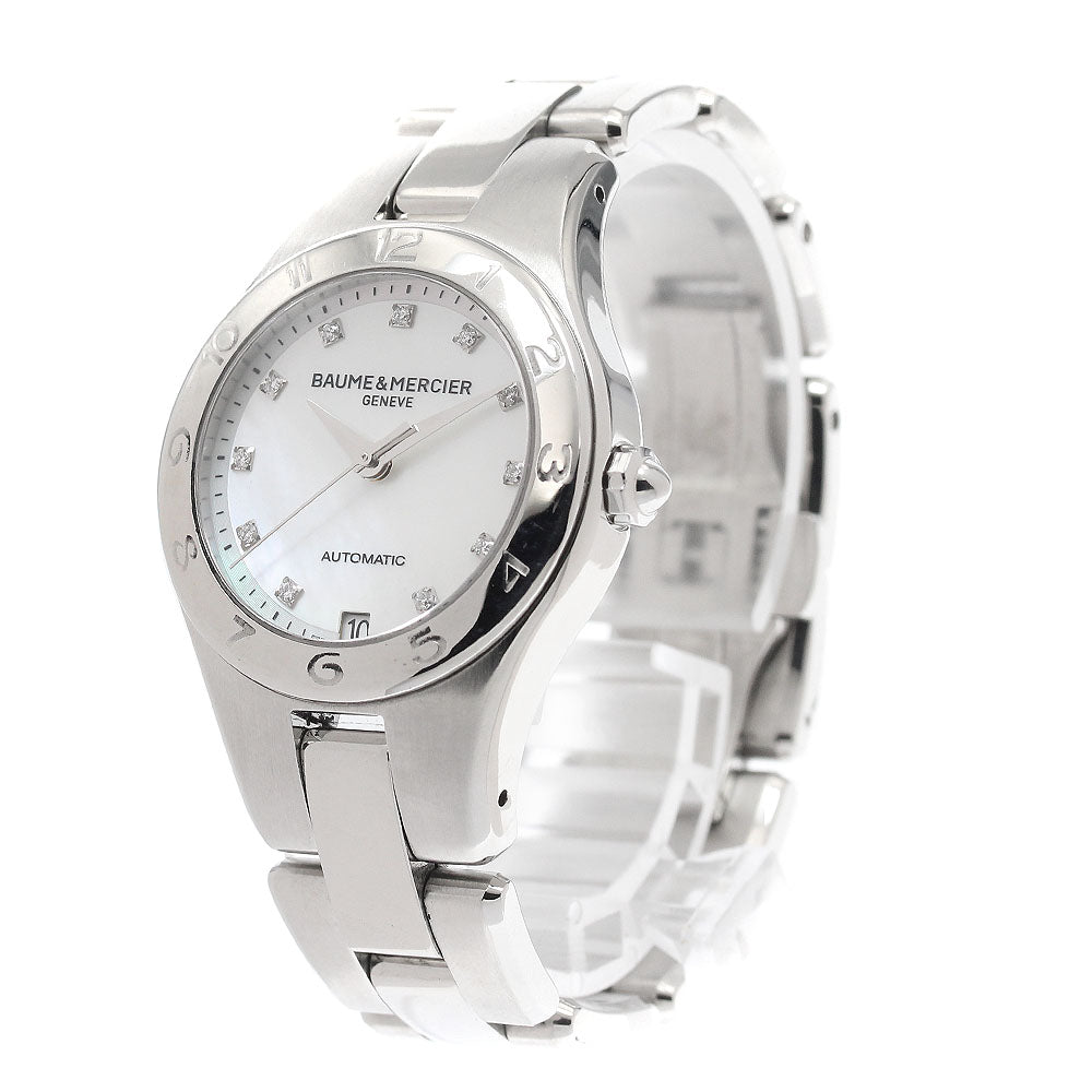 Baume & Mercier Linea MOA10074 Date 11P diamond White shell Dial Automatic Ladies Watch_944604