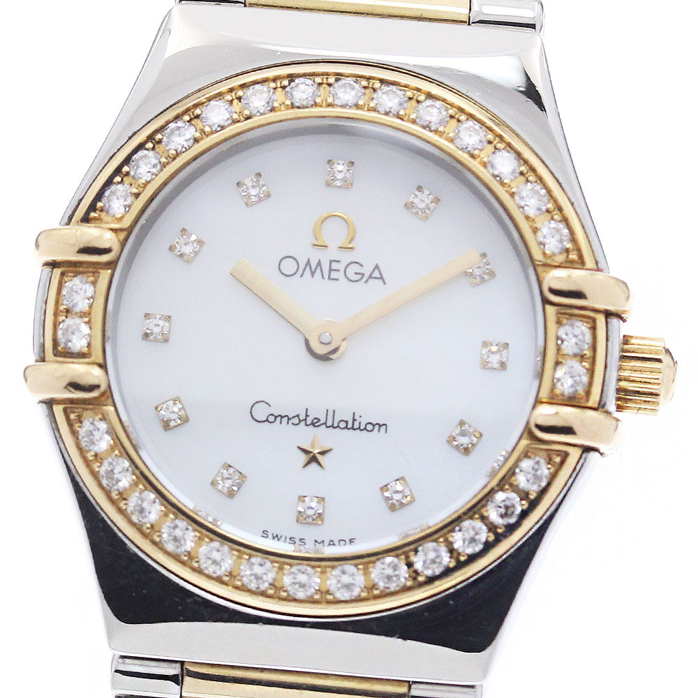 OMEGA Constellation My Choice 1365.75 Diamond Bezel White shell Dial Quartz Ladies Watch_944614
