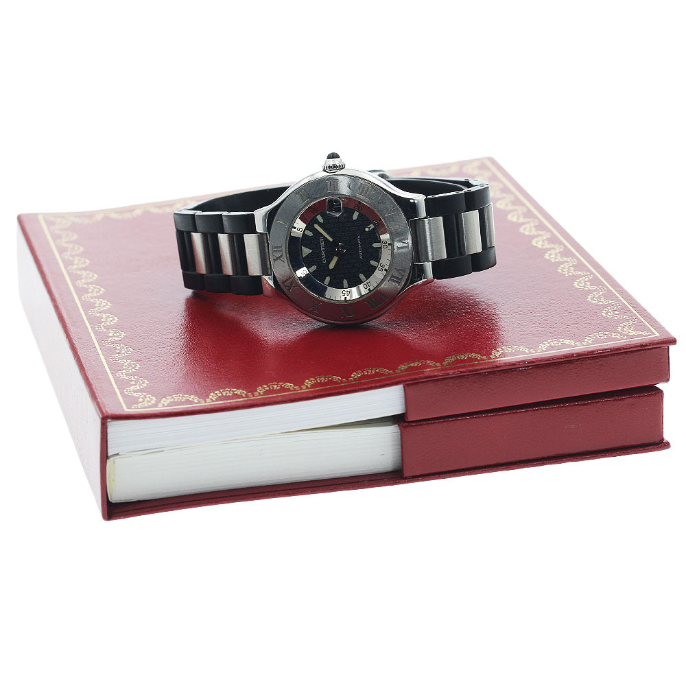 CARTIER Must21 Autoscuff W10147U2 Date black Dial Automatic Boy's Watch_944691