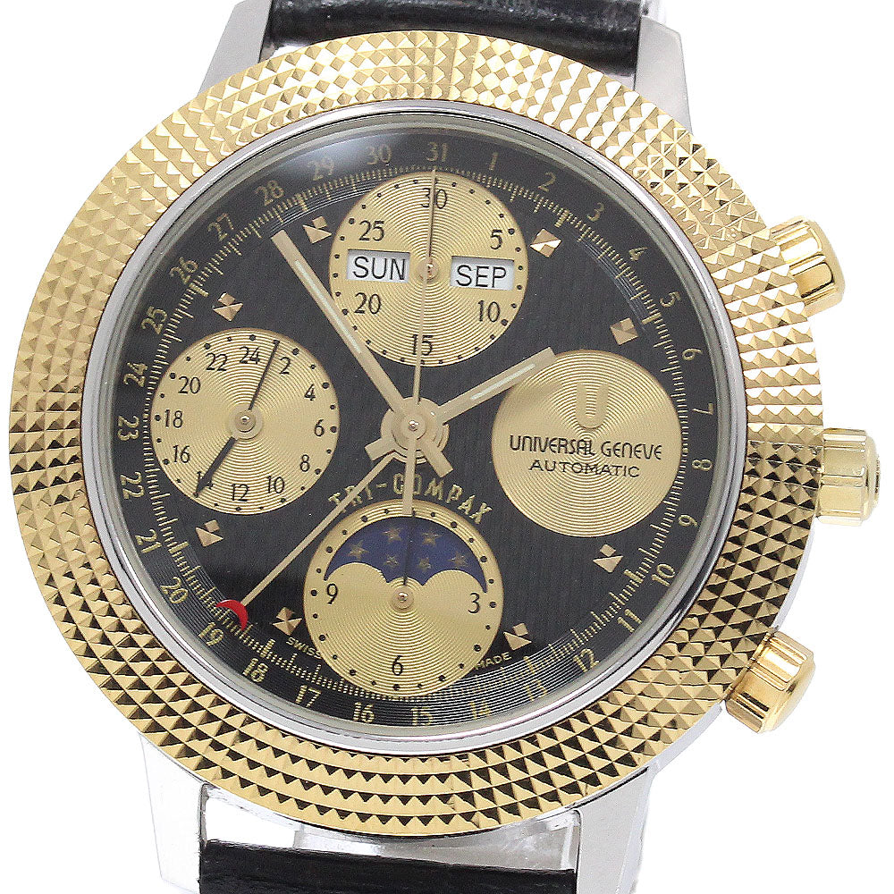 Universal Geneve Tricompax 699.104 Chronograph Cal.UG99 Black / gold Dial Automatic Men's Watch_944726
