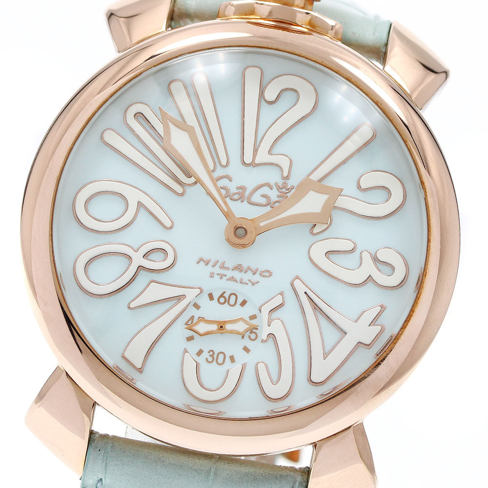 GaGa MILANO Manuale48 5011.03S Small seconds blue Dial Hand Winding Men's Watch_944755