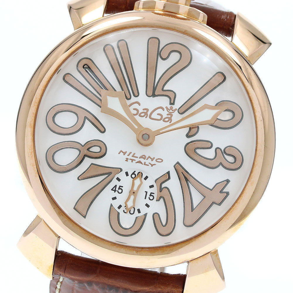 GaGa MILANO Manuale48 5011.08S Small seconds white Dial Hand Winding Men's Watch_944759