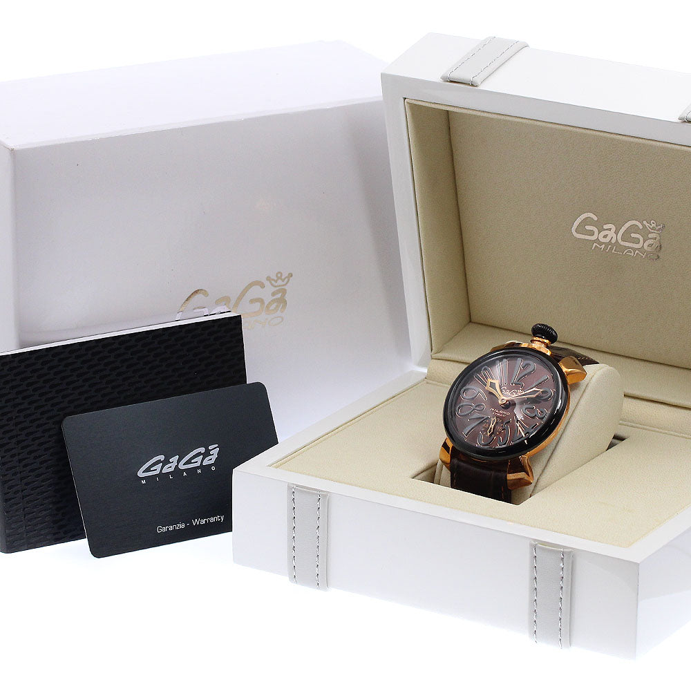 GaGa MILANO Manuale48 5014.02S Small seconds Brown Dial Hand Winding Men's Watch_944767