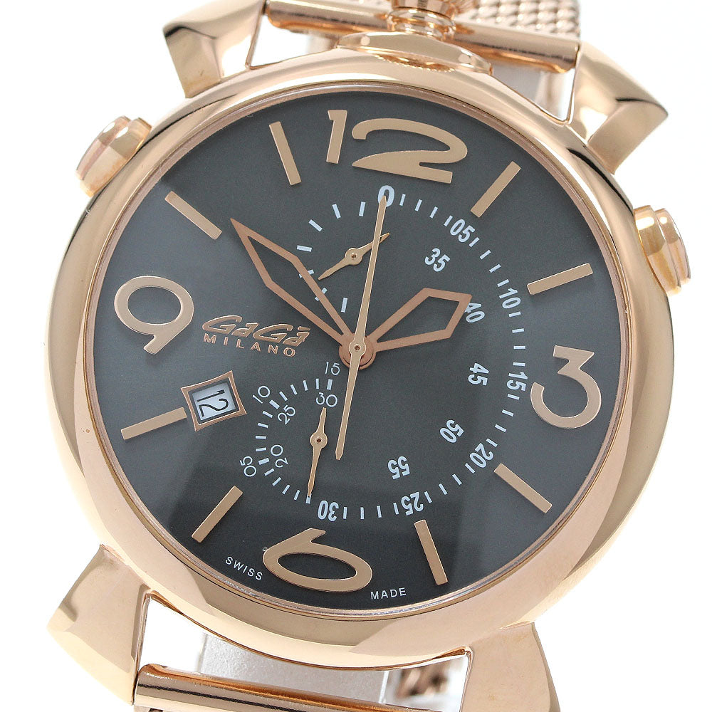 GaGa MILANO Syn Chrono 5098.02BR Date gray Dial Quartz Men's Watch_944772