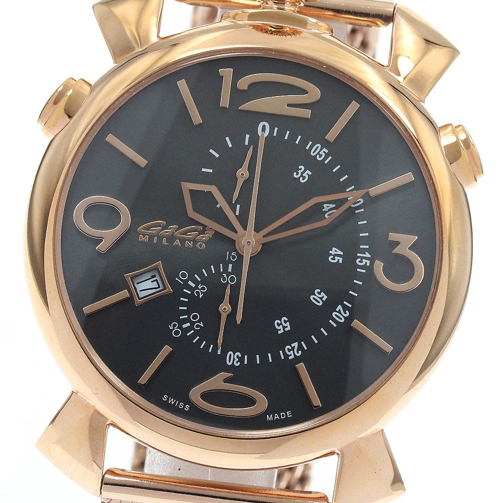 GaGa MILANO Thin Chrono 5098.02BR Date gray Dial Quartz Men's Watch_944773