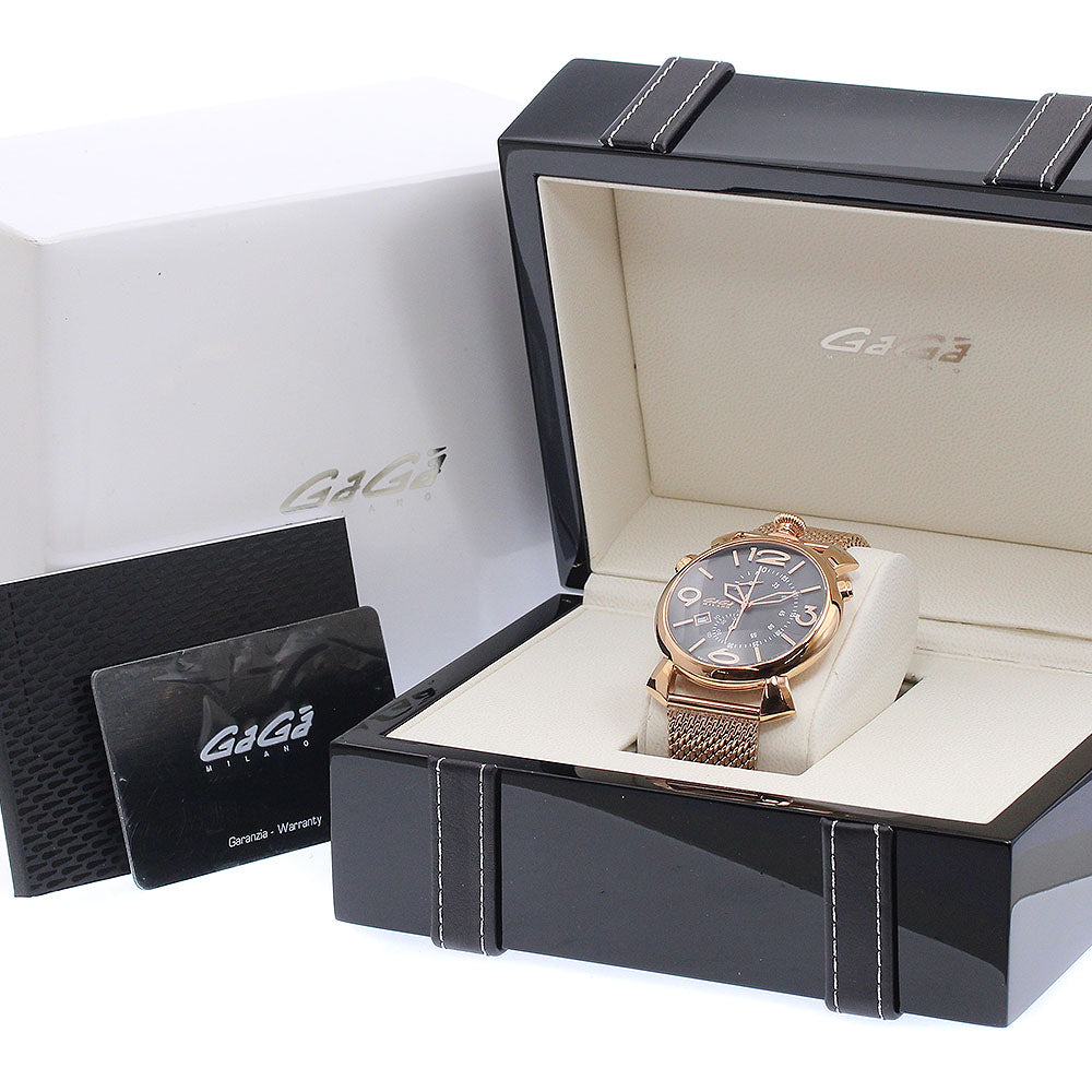 GaGa MILANO Thin Chrono 5098.02BR Date gray Dial Quartz Men's Watch_944773