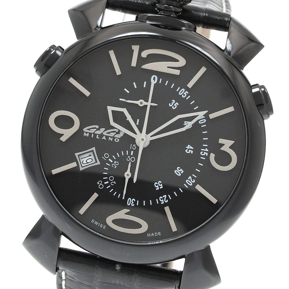 GaGa MILANO Manuale Synchrono 46MM 5099.01BK Date Chronograph black Dial Quartz Men's Watch_944778