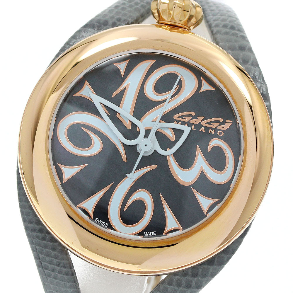 GaGa MILANO Flat 42 6071.03 Black shell Dial Quartz Ladies Watch_944780