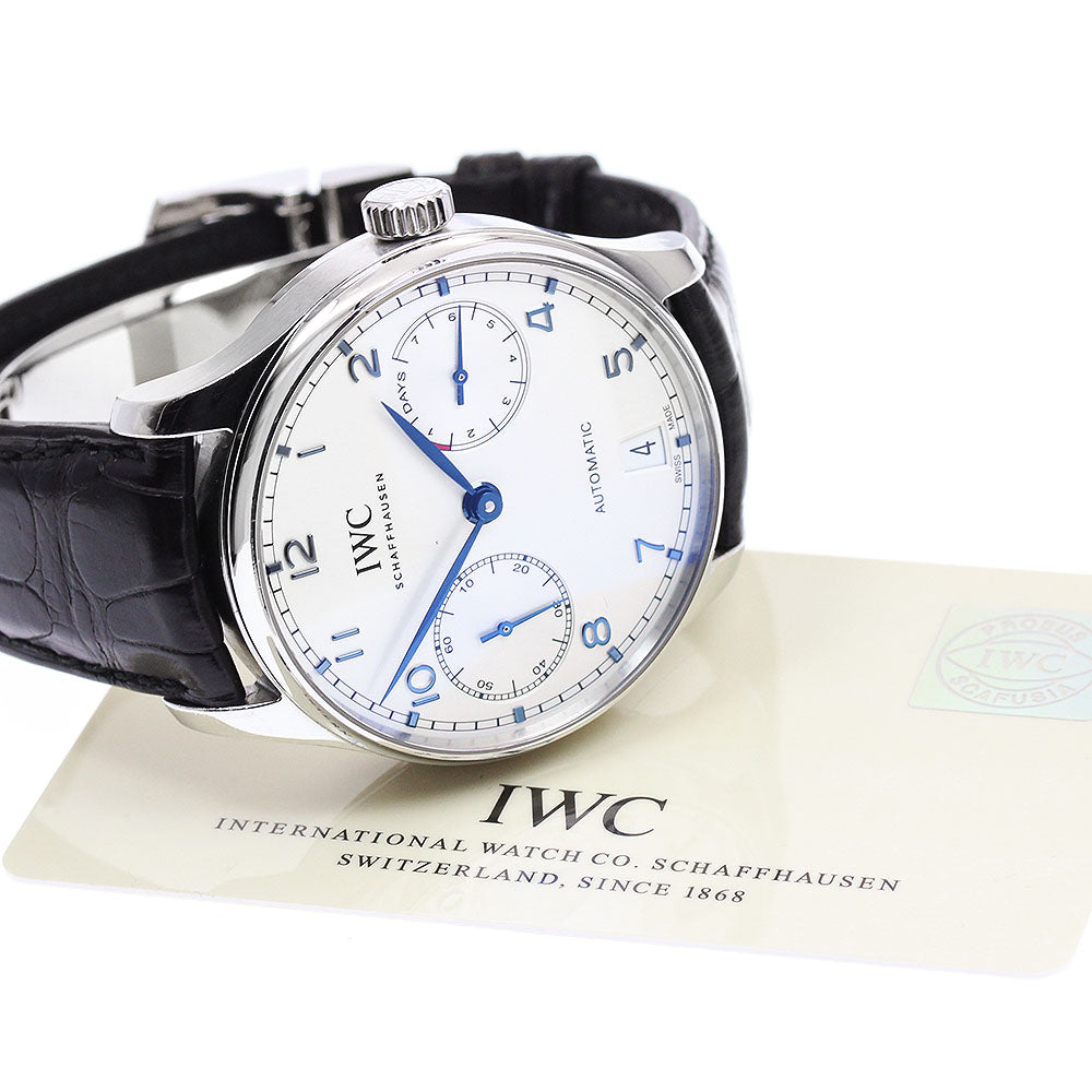 IWC SCHAFFHAUSEN Portugese IW500705 7 Days Small Seconds Silver Dial Automatic Men's Watch_944808