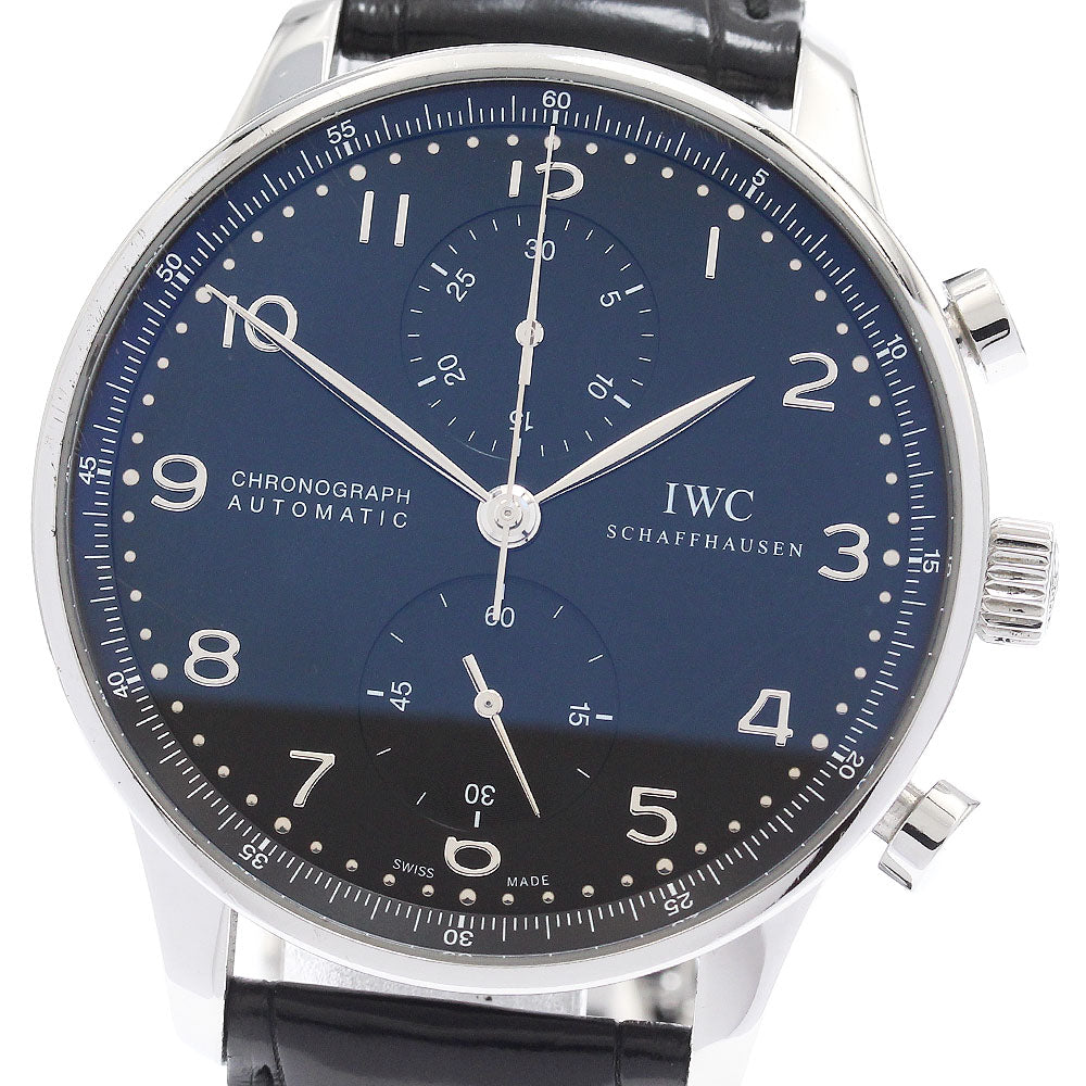 IWC SCHAFFHAUSEN Portugese IW371447 Chronograph black Dial Automatic Men's Watch_944825