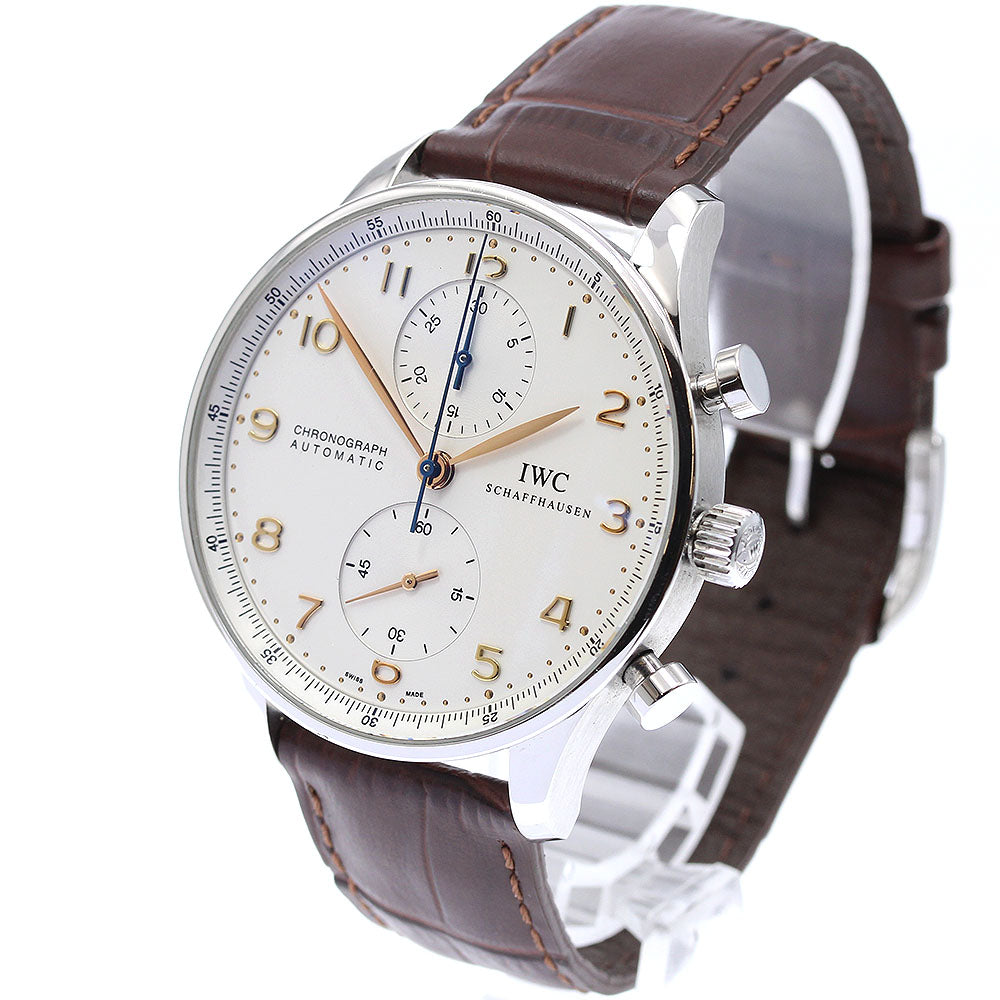 IWC SCHAFFHAUSEN Portugese IW371401 Chronograph Silver Dial Automatic Men's Watch_944826