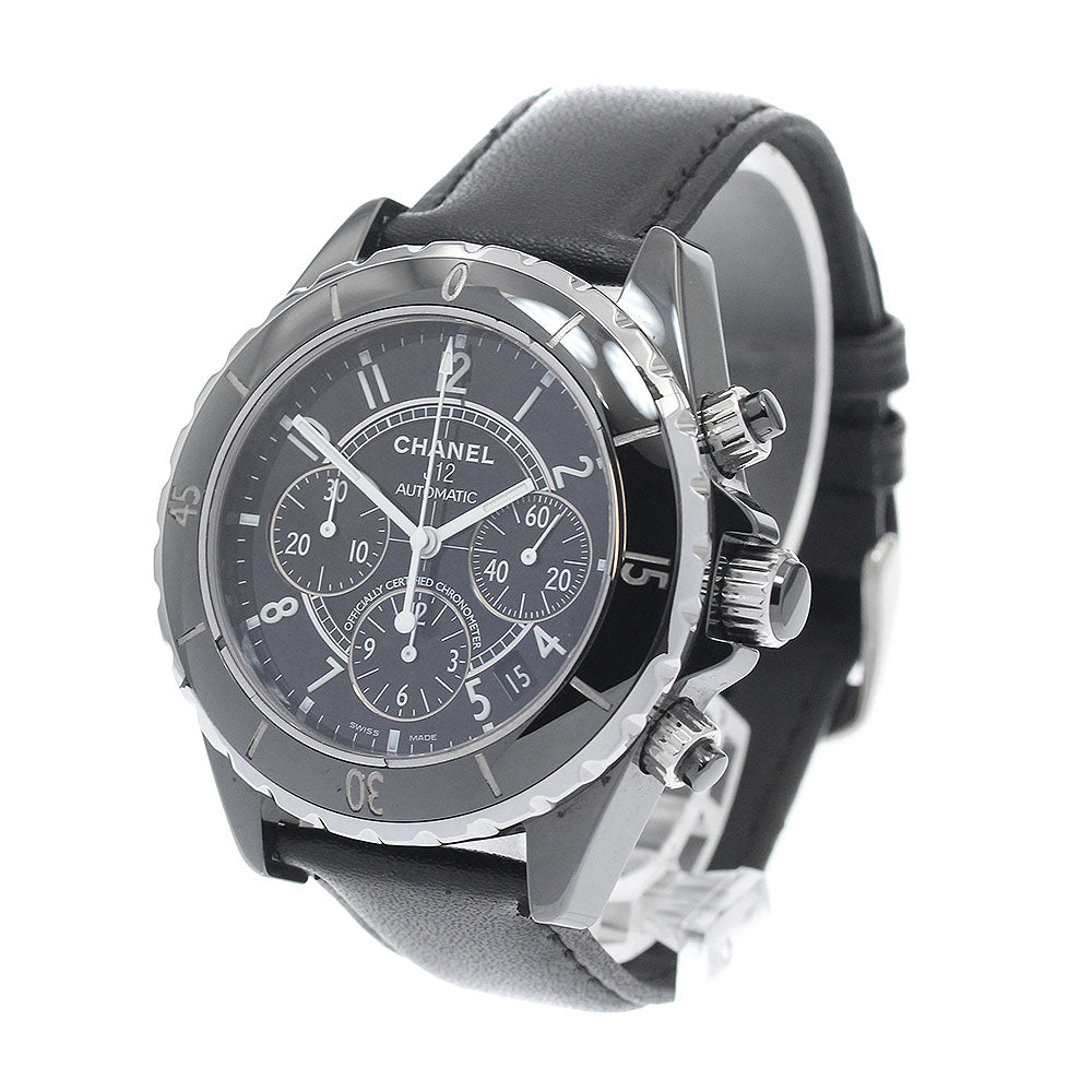 CHANEL J12 H0938 Black ceramic chronograph black Dial Automatic Men's Watch_944861
