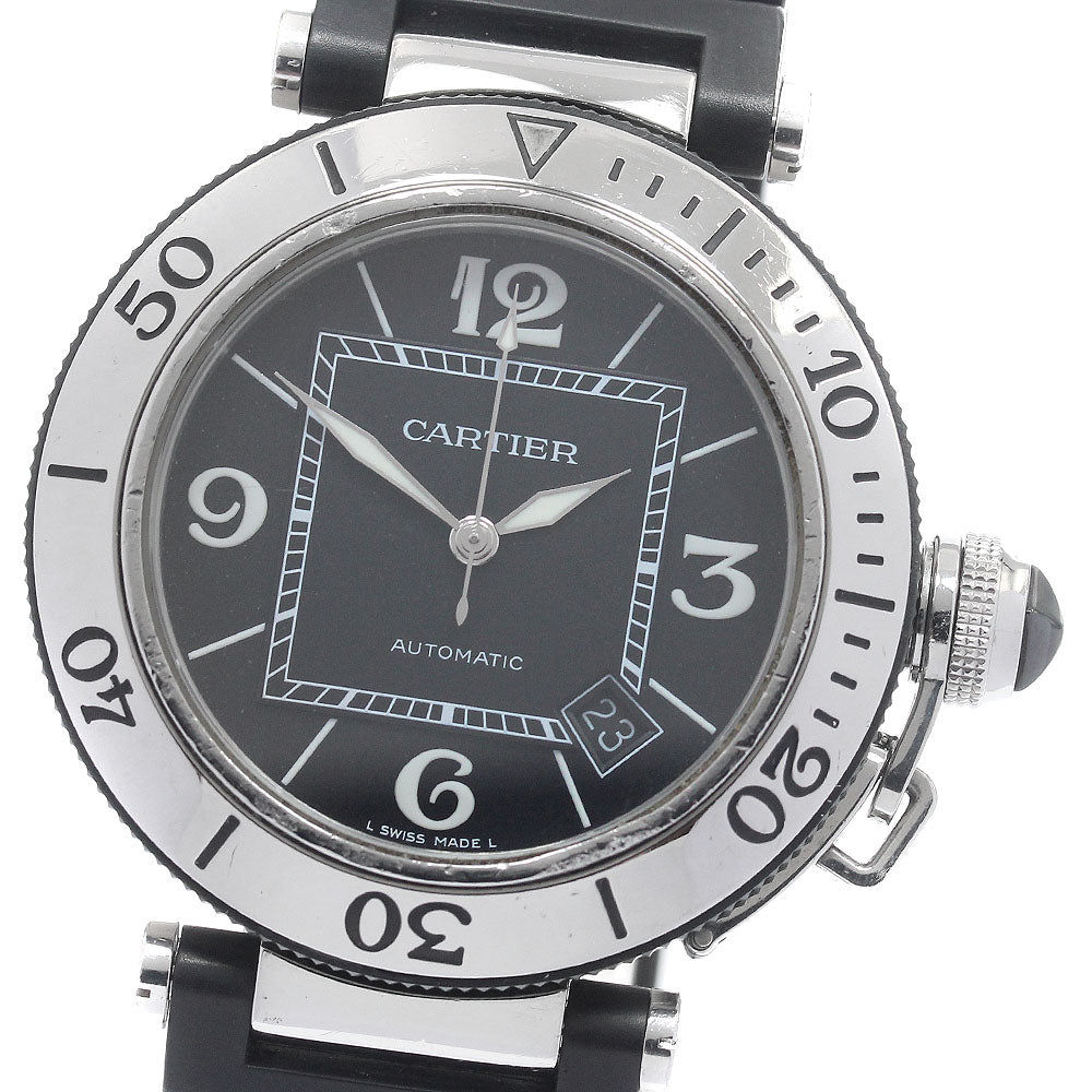 CARTIER Pacha Sea timer W31077U2 Date black Dial Automatic Men's Watch_944867