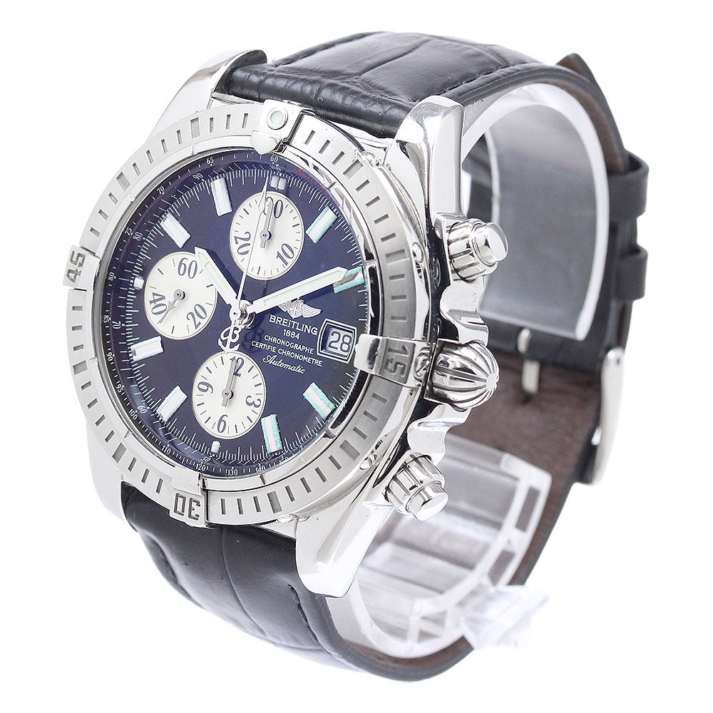 BREITLING Chronomat Evolution A13356 Date Black / Silver Dial Automatic Men's Watch_944883