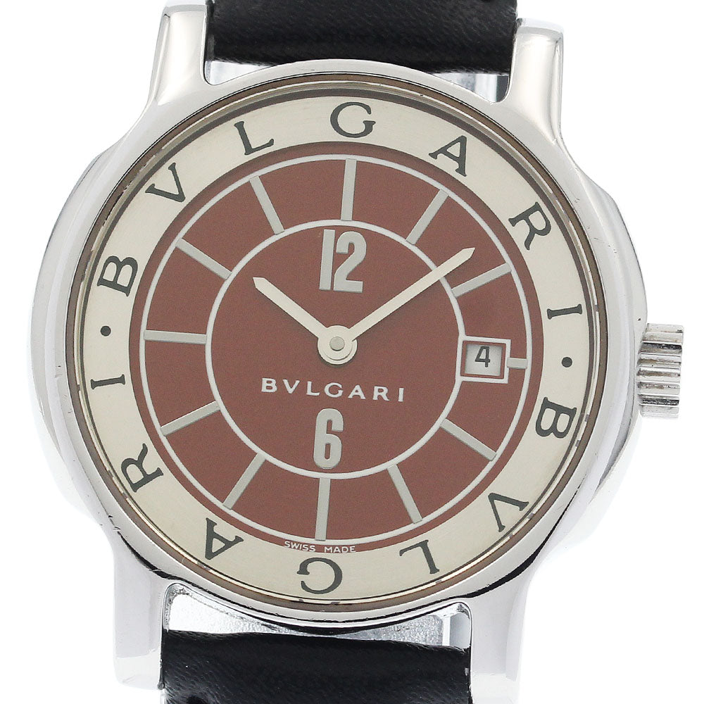 BVLGARI Solo tempo ST29S Date Red Dial Quartz Ladies Watch_944906