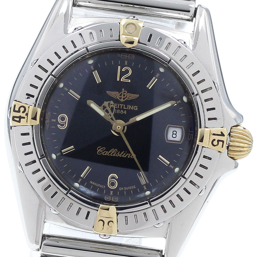 BREITLING Calistino B52045.1 Date Black Dial Quartz Ladies Watch_944924