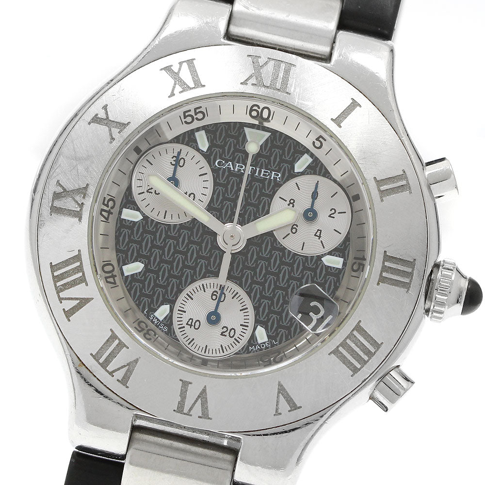 CARTIER CHRONOSCAPH W10125U2 Date Quartz Men's Watch_944929
