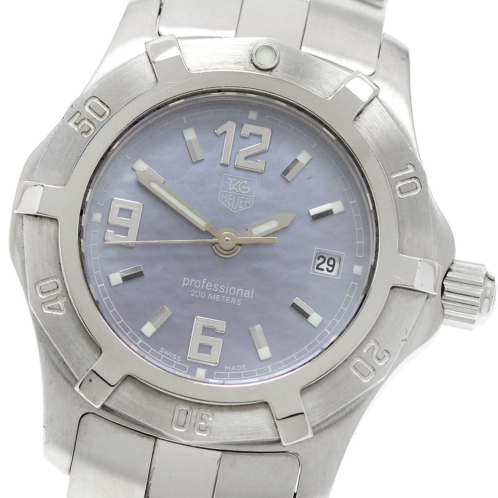 TAG HEUER Excursive WN1318 Date Blue shell Dial Quartz Ladies Watch_944943