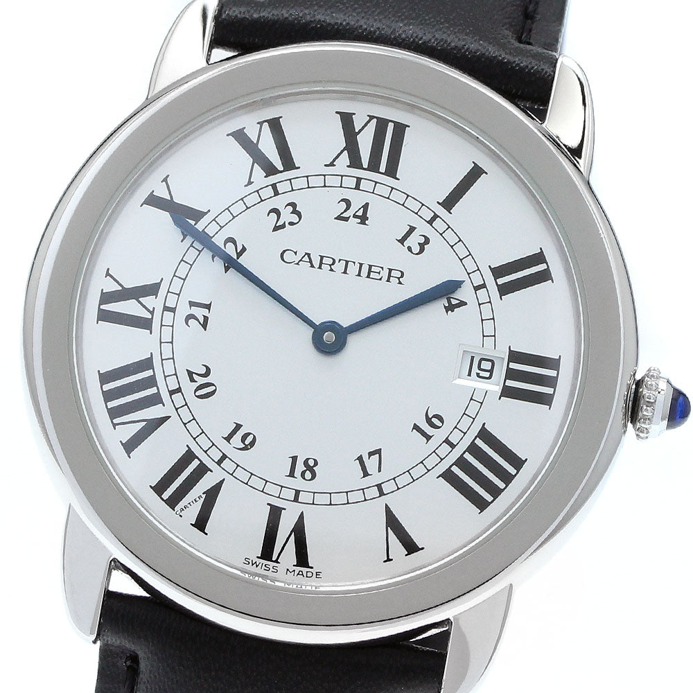 CARTIER Ronde Solo W6700255 Date Silver Dial Quartz Men's Watch_944950