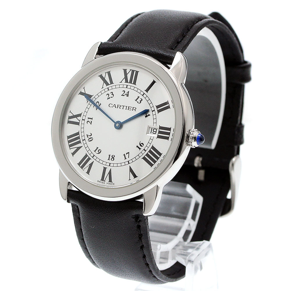 CARTIER Ronde Solo W6700255 Date Silver Dial Quartz Men's Watch_944950